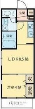 シャトーウイング連坊の物件間取画像